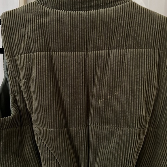 Womens Corduroy vest olive green - Picture 4 of 5